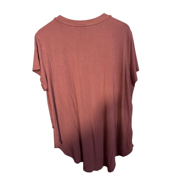 Latched Mama Nursing Top‎ 2X Viscose & Spandex V-Neck Short Sleeve Plum - Picture 4 of 4